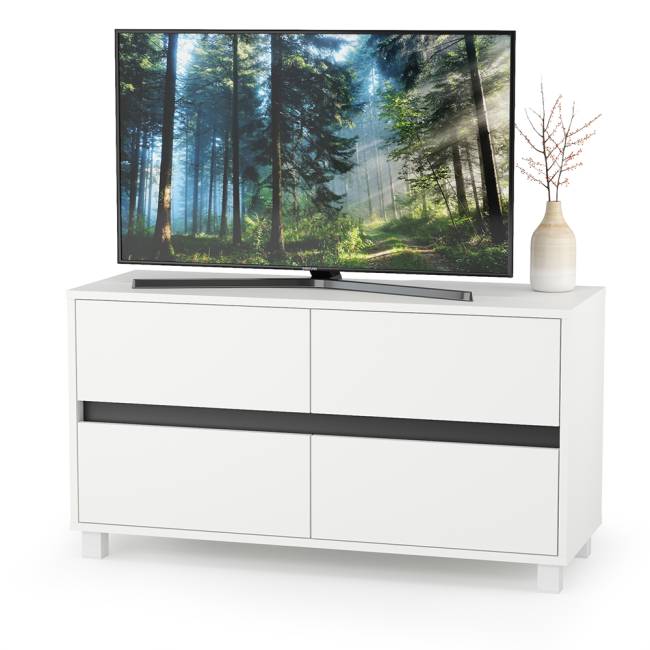 Гарнитур спальный Валенсия № 38 цвет белый шагрень/чёрный/ткань велутто 19