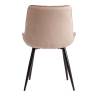 Стул Абруццо/Abruzzo (мод.8060) металл/велюр, 54х62х83см, бежевый (HLR 8)/черный (Комплект из 2 шт.) бежевый металл/велюр