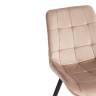Стул Абруццо/Abruzzo (мод.8060) металл/велюр, 54х62х83см, бежевый (HLR 8)/черный (Комплект из 2 шт.) бежевый металл/велюр