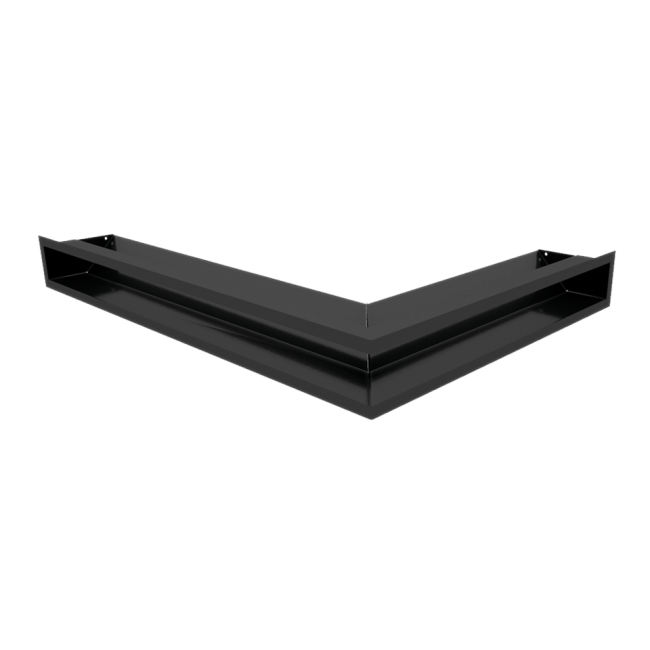 Решетка Kratki Люфт 90 угловая левая черная