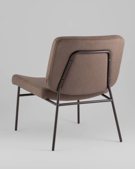 Кресло Эбигейл велюр коричневый, каркас серо-коричневый