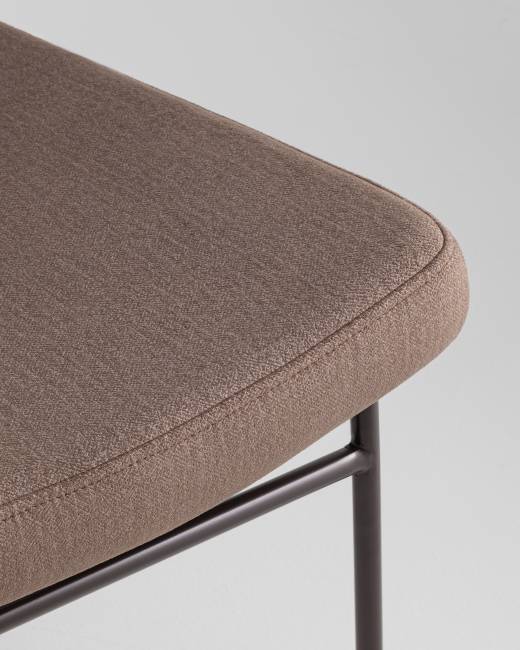 Кресло Эбигейл велюр коричневый, каркас серо-коричневый