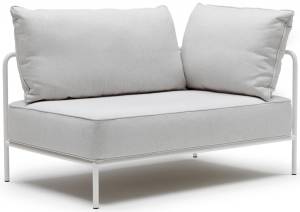 Модуль правый с подушками Flap лен, белый 1300х850х880 мм