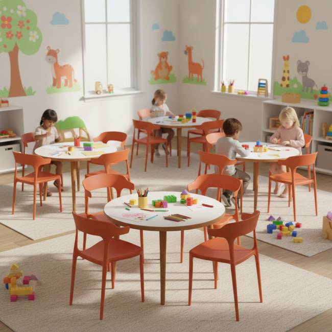 Стул Ранк, пластик оранжевый