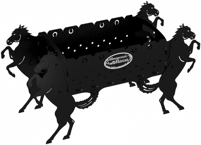 Мангал разборный "Кони", ST3, 3мм 