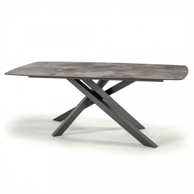 Стол ламинированный обеденный Milo антрацит, серый 2050х1050х750 мм