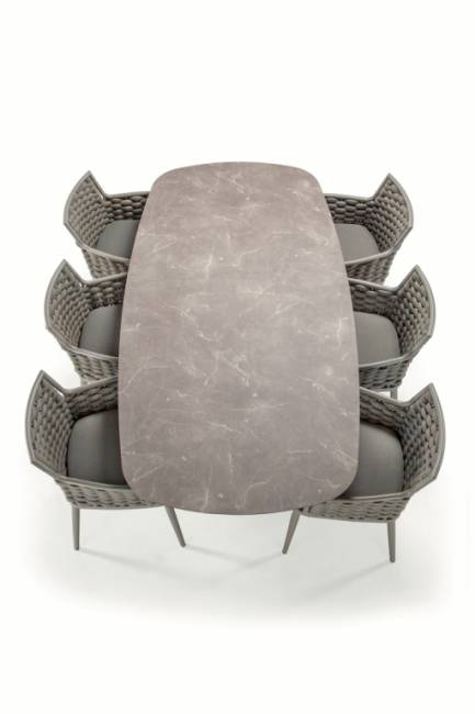 Стол ламинированный обеденный Milo антрацит, серый 2050х1050х750 мм