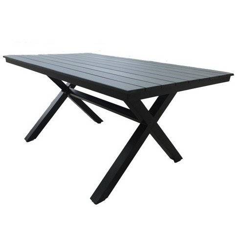 Алюминиевый стол AROMA, 150 см, черный