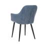 Стул с подлокотниками Leset Слим, каркас Черный, велюр Синий Синий Черный Стул с подлокотниками Leset Слим, каркас Черный, велюр Синий Синий Черный