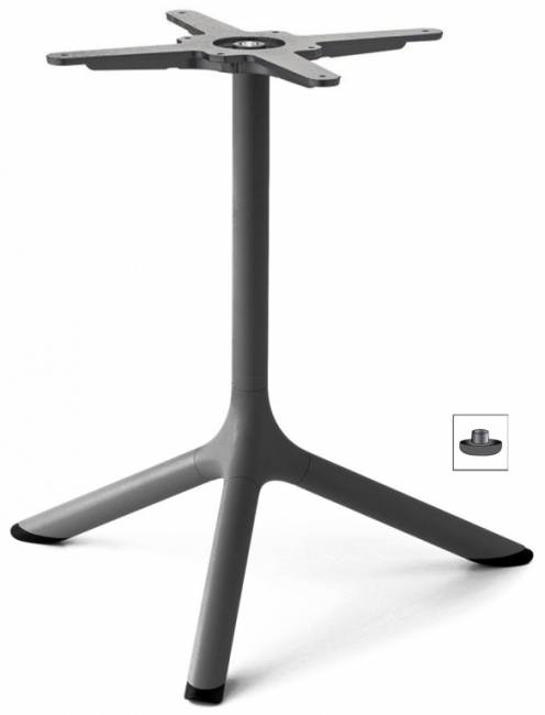 Столик ламинированный кофейный Tripe антрацит, белый Ø700х510 мм