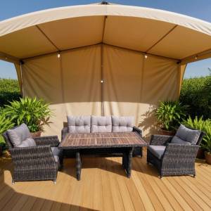 Комплект мебели с диваном AFM-308A Brown Комплект мебели с диваном AFM-308A Brown