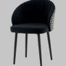 Стул Пасаденика велюр черный, спинка гусиная лапка
