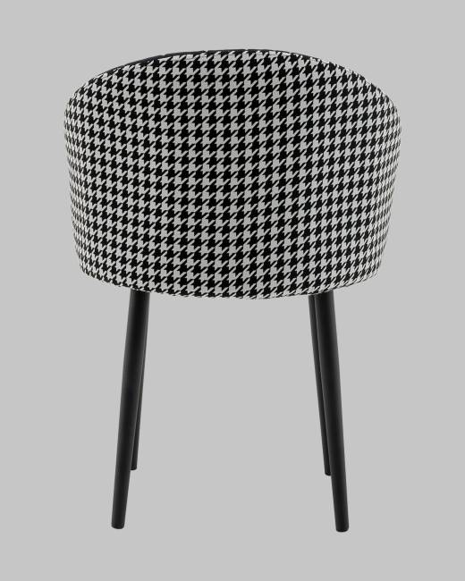 Стул Пасаденика велюр черный, спинка гусиная лапка