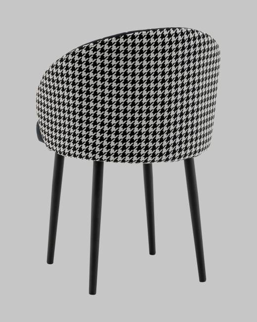 Стул Пасаденика велюр черный, спинка гусиная лапка