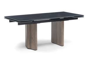 Монерон 180(240)x90 черный кварц / орех кантри