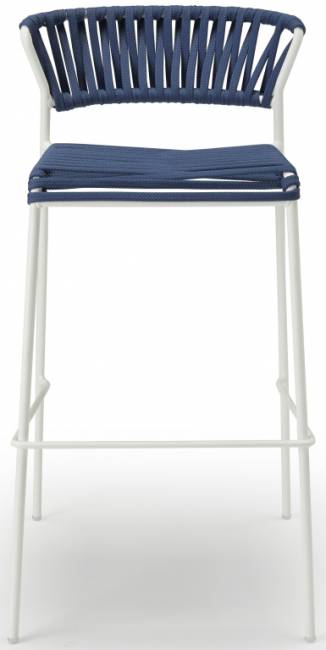 Стул барный плетеный Lisa Filo лен, полуночный 500х500х980 мм Стул барный плетеный Lisa Filo лен, полуночный 500х500х980 мм