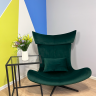 Кресло Imola с подушкой, зеленый бархат