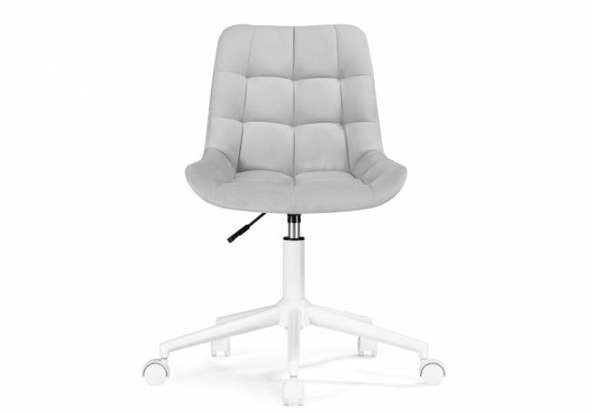 Честер светло-серый велюр velutto 52 / белый