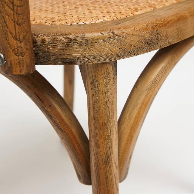 Стул с подлокотниками CROSS (mod.CB2008) дерево вяз, 91х55х52см, Груша (№3) натуральный дерево вяз