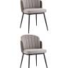 Стул Пенелопа рогожка серый с серой экокожей 2 шт.