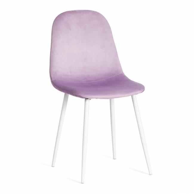 Стул BREEZE (mod. 4724) / 1 шт. в упаковке вельвет/металл, 44 х 53 х 87 см, Light lavander (светло-лавандовый) HLR26 / белый Light lavander (светло-лавандовый) HLR26 / белый вельвет/металл