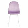 Стул BREEZE (mod. 4724) / 1 шт. в упаковке вельвет/металл, 44 х 53 х 87 см, Light lavander (светло-лавандовый) HLR26 / белый Light lavander (светло-лавандовый) HLR26 / белый вельвет/металл