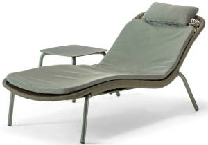 Лежак плетеный Leaf зеленый 1720х750х760 мм