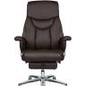 Кресло офисное / Парламент / (brown) сталь + хром / темно-коричневая кожа Кресло офисное / Парламент / (brown) сталь + хром / темно-коричневая кожа