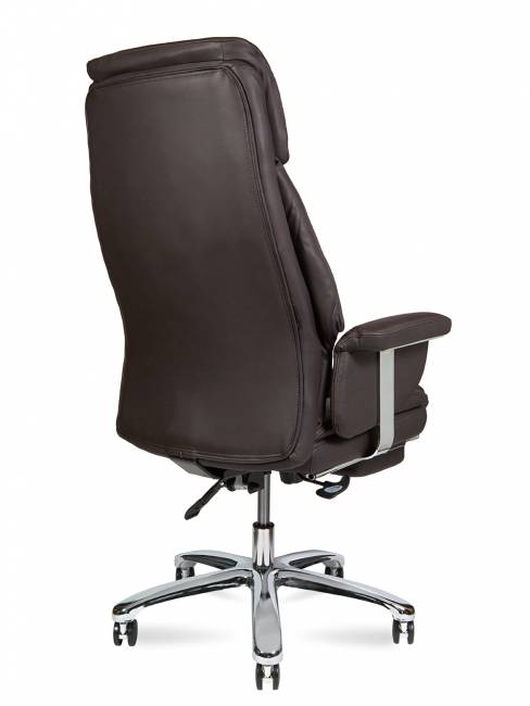 Кресло офисное / Парламент / (brown) сталь + хром / темно-коричневая кожа Кресло офисное / Парламент / (brown) сталь + хром / темно-коричневая кожа