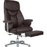 Кресло офисное / Парламент / (brown) сталь + хром / темно-коричневая кожа Кресло офисное / Парламент / (brown) сталь + хром / темно-коричневая кожа