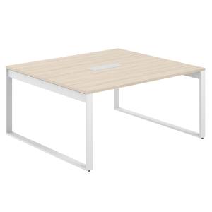 AG.1616.AR.72.WH / Стол для переговоров 1600х1638х750 / профиль О-образный: 70х20 белый; лючок: серебро; столешница: ак.равелло