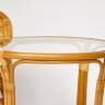 ТЕРРАСНЫЙ КОМПЛЕКТ "PELANGI" (стол со стеклом + 2 кресла) /без подушек/ Honey (мед) ротанг