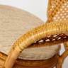 ТЕРРАСНЫЙ КОМПЛЕКТ "PELANGI" (стол со стеклом + 2 кресла) /без подушек/ Honey (мед) ротанг