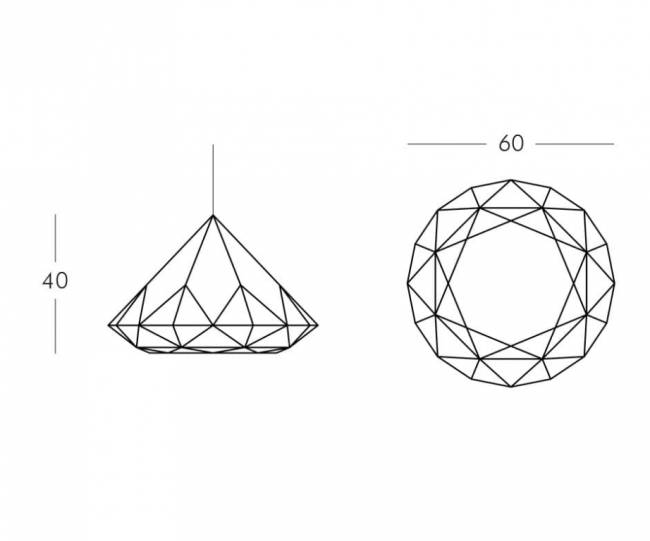 Светильник пластиковый подвесной Bijoux Lighting Ø600х400 мм Светильник пластиковый подвесной Bijoux Lighting Ø600х400 мм