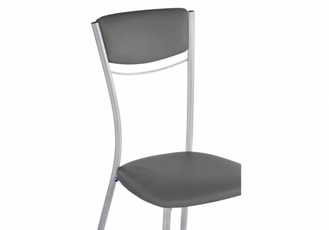 Goki с мягкой спинкой серый полимер / светлый мусс