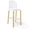 Стул пластиковый барный Panama BL белый 480х590х1140 мм Стул пластиковый барный Panama BL белый 480х590х1140 мм