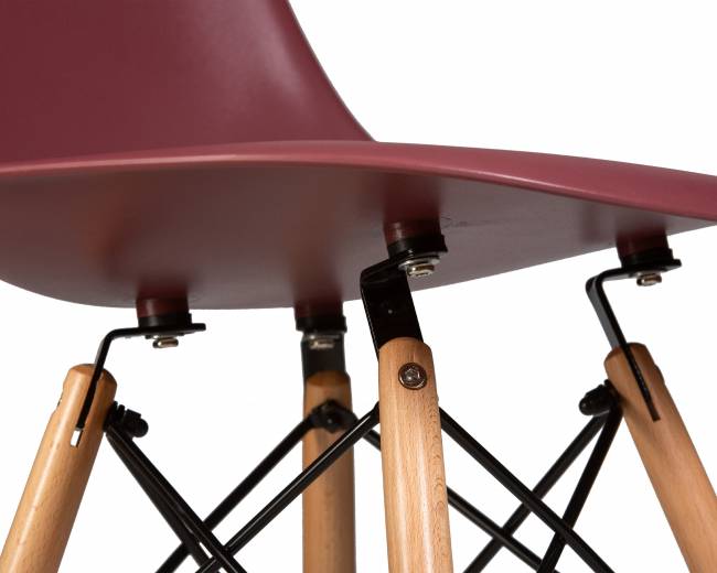 Стул обеденный DOBRIN DSW, ножки светлый бук, цвет сливовый (R-13)