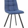 Стул обеденный DOBRIN ALEX SQUARE, черные матовые ножки, синяя ткань (UF860-14B)