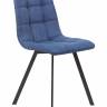 Стул обеденный DOBRIN ALEX SQUARE, черные матовые ножки, синяя ткань (UF860-14B)
