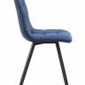 Стул обеденный DOBRIN ALEX SQUARE, черные матовые ножки, синяя ткань (UF860-14B)