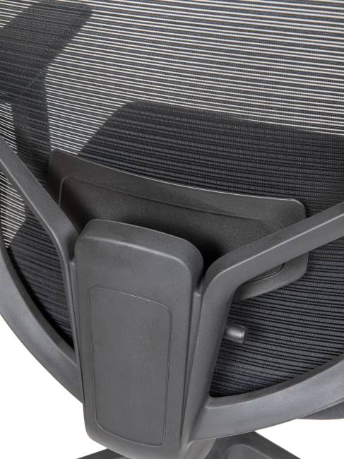 Кресло офисное / Бэст LB / Best LB / черный пластик / черная сетка / черная ткань