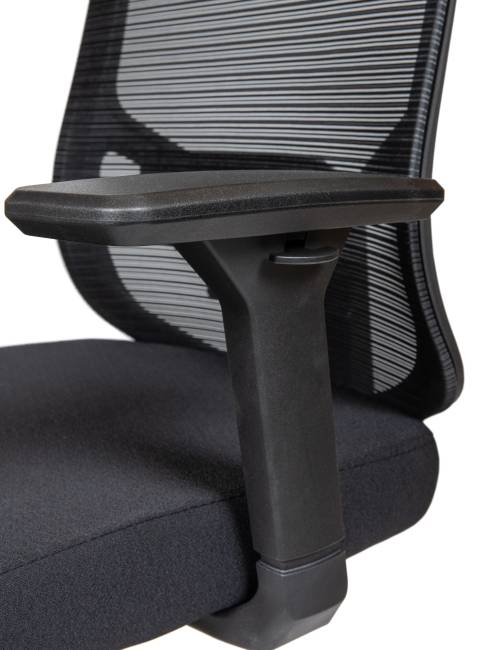 Кресло офисное / Бэст LB / Best LB / черный пластик / черная сетка / черная ткань