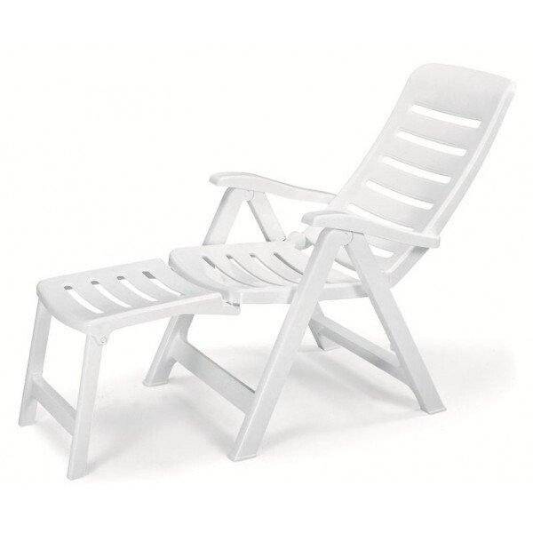 Шезлонг-лежак пластиковый Quintilla with Extension Armchair белый 1080х600х1080 мм Шезлонг-лежак пластиковый Quintilla with Extension Armchair белый 1080х600х1080 мм