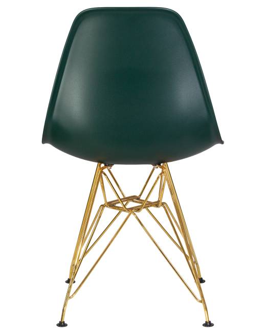 Набор 4 шт Стул обеденный DOBRIN DSR, ножки золотые, цвет тёмно-зеленый (G-13)