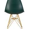 Набор 4 шт Стул обеденный DOBRIN DSR, ножки золотые, цвет тёмно-зеленый (G-13)