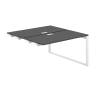 AG.159.AN.L.72.WH  / Рабочая станция комбо 1600х1638х750  / профиль О-образный: 70х20 белый; лючок: серебро; столешница: антрацит
