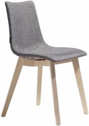 Стул с обивкой Natural Zebra Pop отбеленный бук, серый 480х510х820 мм
