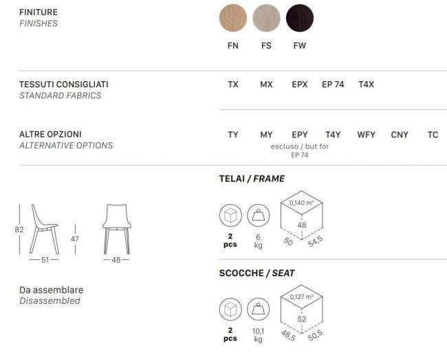 Стул с обивкой Natural Zebra Pop отбеленный бук, серый 480х510х820 мм