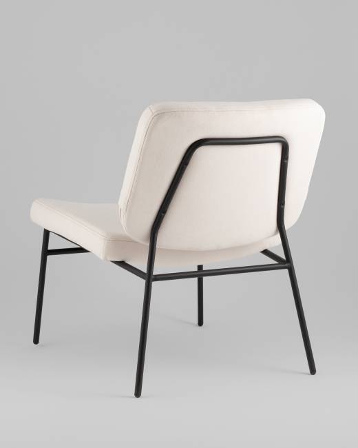 Кресло Эбигейл велюр молочный