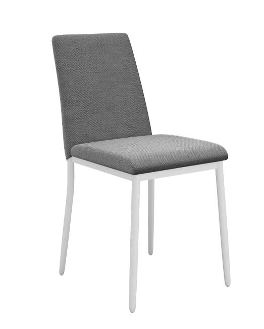 Стул DikLine 270 SB6 св.сер, ножки белые